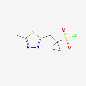 1-((5-Methyl-1,3,4-thiadiazol-2-yl)methyl)cyclopropane-1-sulfonyl chloride