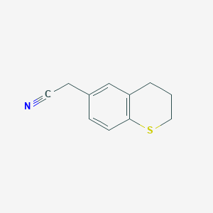 molecular formula C11H11NS B13480362 2-(3,4-dihydro-2H-1-benzothiopyran-6-yl)acetonitrile 