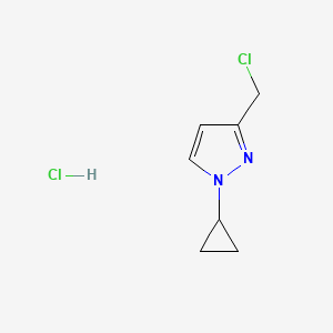 3-(chloromethyl)-1-cyclopropyl-1H-pyrazole hydrochloride