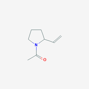 molecular formula C8H13NO B13480407 1-(2-Ethenylpyrrolidin-1-yl)ethan-1-one 