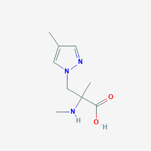 2-Methyl-3-(4-methyl-1h-pyrazol-1-yl)-2-(methylamino)propanoic acid