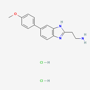 molecular formula C16H19Cl2N3O B13480438 2-[5-(4-methoxyphenyl)-1H-1,3-benzodiazol-2-yl]ethan-1-amine dihydrochloride 