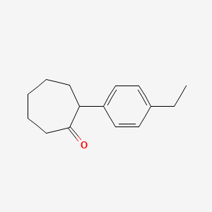 molecular formula C15H20O B13480446 2-(4-Ethylphenyl)cycloheptan-1-one 