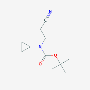 molecular formula C11H18N2O2 B13480479 Tert-butyl 2-cyanoethyl(cyclopropyl)carbamate 