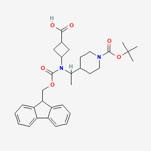 (1s,3s)-3-[(1-{1-[(tert-butoxy)carbonyl]piperidin-4-yl}ethyl)({[(9H-fluoren-9-yl)methoxy]carbonyl})amino]cyclobutane-1-carboxylic acid