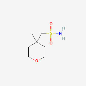 molecular formula C7H15NO3S B13480516 (4-Methyloxan-4-yl)methanesulfonamide 