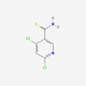 molecular formula C6H4Cl2N2S B13480544 4,6-Dichloropyridine-3-carbothioamide 