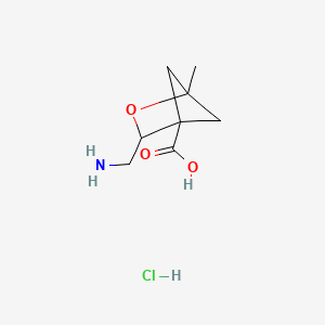 molecular formula C8H14ClNO3 B13480563 3-(Aminomethyl)-1-methyl-2-oxabicyclo[2.1.1]hexane-4-carboxylic acid hydrochloride 