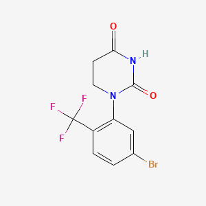 molecular formula C11H8BrF3N2O2 B13480574 1-[5-Bromo-2-(trifluoromethyl)phenyl]hexahydropyrimidine-2,4-dione 