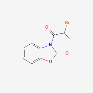 molecular formula C10H8BrNO3 B13480638 3-(2-bromopropanoyl)-1,3-benzoxazol-2(3H)-one 