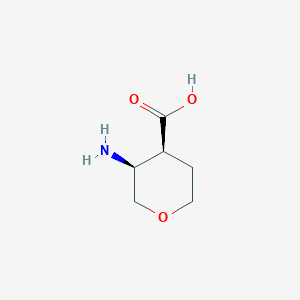 molecular formula C6H11NO3 B13480671 cis-3-aminotetrahydro-2H-pyran-4-carboxylic acid 