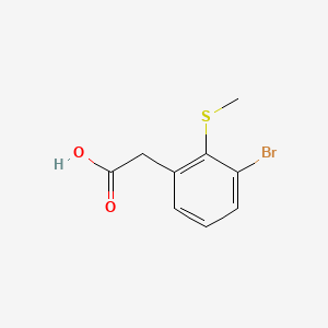 molecular formula C9H9BrO2S B13480704 2-[3-Bromo-2-(methylsulfanyl)phenyl]acetic acid 