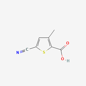 molecular formula C7H5NO2S B13480712 5-Cyano-3-methylthiophene-2-carboxylic acid 