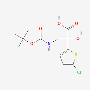 3-{[(Tert-butoxy)carbonyl]amino}-2-(5-chlorothiophen-2-yl)-2-hydroxypropanoic acid