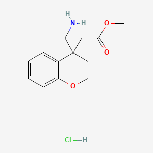 methyl 2-[4-(aminomethyl)-3,4-dihydro-2H-1-benzopyran-4-yl]acetate hydrochloride