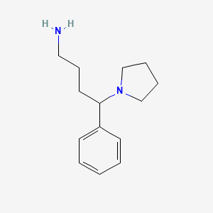 molecular formula C14H22N2 B13480791 4-Phenyl-4-(pyrrolidin-1-yl)butan-1-amine 