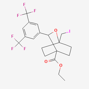 Ethyl 3-[3,5-bis(trifluoromethyl)phenyl]-1-(iodomethyl)-2-oxabicyclo[2.2.2]octane-4-carboxylate