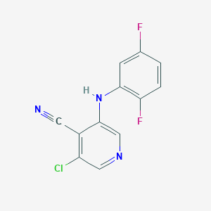 3-Chloro-5-[(2,5-difluorophenyl)amino]pyridine-4-carbonitrile