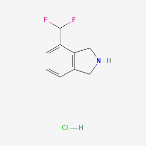 molecular formula C9H10ClF2N B13480848 4-(difluoromethyl)-2,3-dihydro-1H-isoindole hydrochloride 