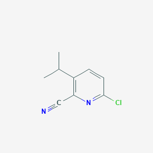 molecular formula C9H9ClN2 B13480859 6-Chloro-3-(propan-2-yl)pyridine-2-carbonitrile 