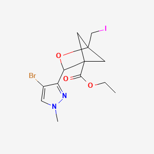 ethyl 3-(4-bromo-1-methyl-1H-pyrazol-3-yl)-1-(iodomethyl)-2-oxabicyclo[2.1.1]hexane-4-carboxylate