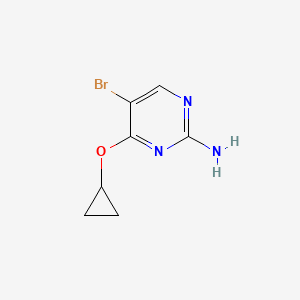 molecular formula C7H8BrN3O B13480902 5-Bromo-4-cyclopropoxypyrimidin-2-amine 