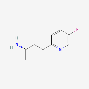 molecular formula C9H13FN2 B13480916 (S)-4-(5-Fluoropyridin-2-yl)butan-2-amine 