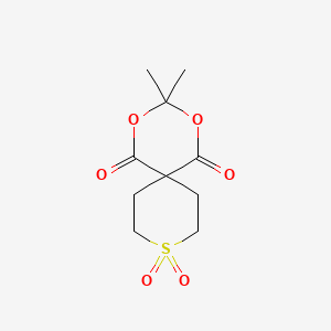 B1348094 3,3-Dimethyl-2,4-dioxa-9lambda~6~-thiaspiro[5.5]undecane-1,5,9,9-tetraone CAS No. 64096-86-2