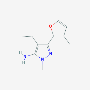 4-Ethyl-1-methyl-3-(3-methylfuran-2-yl)-1h-pyrazol-5-amine