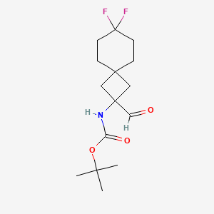 tert-butyl N-{7,7-difluoro-2-formylspiro[3.5]nonan-2-yl}carbamate