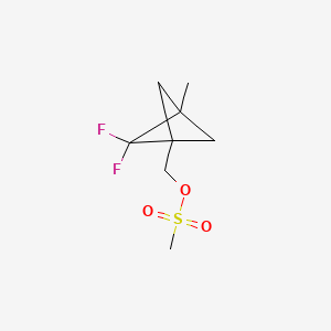 molecular formula C8H12F2O3S B13480967 {2,2-Difluoro-3-methylbicyclo[1.1.1]pentan-1-yl}methyl methanesulfonate 