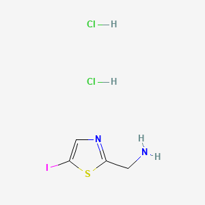 molecular formula C4H7Cl2IN2S B13480983 1-(5-Iodo-1,3-thiazol-2-yl)methanamine dihydrochloride 