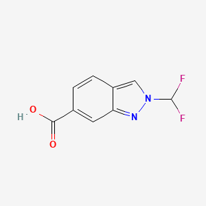 molecular formula C9H6F2N2O2 B13480984 2-(difluoromethyl)-2H-indazole-6-carboxylic acid 