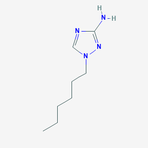 molecular formula C8H16N4 B13480991 1-Hexyl-1h-1,2,4-triazol-3-amine 