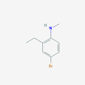 molecular formula C9H12BrN B13480997 4-Bromo-2-ethyl-N-methylaniline 