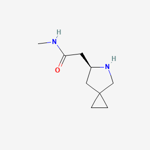 molecular formula C9H16N2O B13481022 2-[(6S)-5-azaspiro[2.4]heptan-6-yl]-N-methylacetamide 