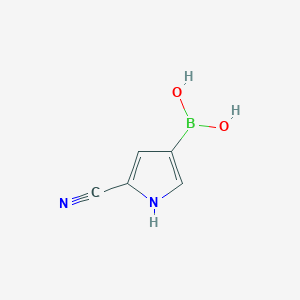 molecular formula C5H5BN2O2 B13481031 (5-Cyano-1H-pyrrol-3-yl)boronic acid 