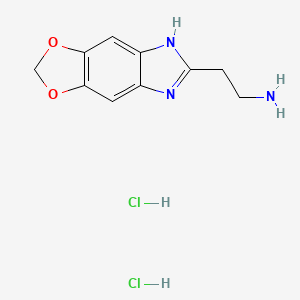 molecular formula C10H13Cl2N3O2 B13481038 2-{4,6-Dioxa-10,12-diazatricyclo[7.3.0.0,3,7]dodeca-1,3(7),8,10-tetraen-11-yl}ethan-1-amine dihydrochloride 