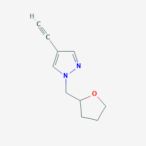 4-ethynyl-1-[(oxolan-2-yl)methyl]-1H-pyrazole