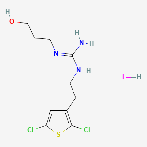 N'-[2-(2,5-dichlorothiophen-3-yl)ethyl]-N-(3-hydroxypropyl)guanidine hydroiodide