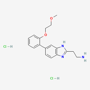 2-{5-[2-(2-methoxyethoxy)phenyl]-1H-1,3-benzodiazol-2-yl}ethan-1-amine dihydrochloride