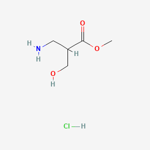 molecular formula C5H12ClNO3 B13481133 Methyl 3-amino-2-(hydroxymethyl)propanoate hydrochloride 