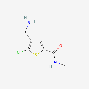 molecular formula C7H9ClN2OS B13481140 4-(aminomethyl)-5-chloro-N-methylthiophene-2-carboxamide 