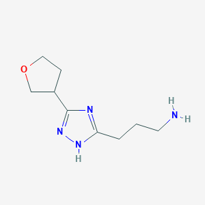 3-(5-(Tetrahydrofuran-3-yl)-4h-1,2,4-triazol-3-yl)propan-1-amine