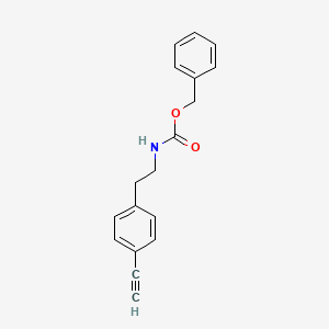 molecular formula C18H17NO2 B13481199 benzyl N-[2-(4-ethynylphenyl)ethyl]carbamate 