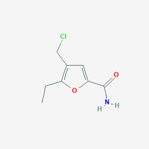 molecular formula C8H10ClNO2 B1348120 4-(氯甲基)-5-乙基呋喃-2-甲酰胺 CAS No. 884588-32-3