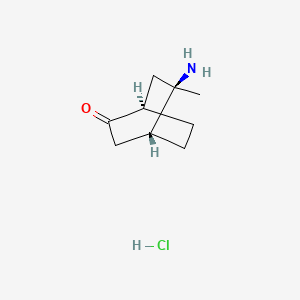 molecular formula C9H16ClNO B13481216 rac-(1R,4R,5R)-5-amino-5-methylbicyclo[2.2.2]octan-2-one hydrochloride 