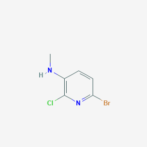 molecular formula C6H6BrClN2 B13481240 6-bromo-2-chloro-N-methylpyridin-3-amine 