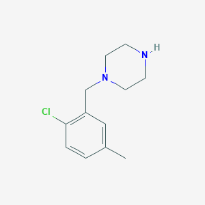 molecular formula C12H17ClN2 B13481260 1-[(2-Chloro-5-methylphenyl)methyl]piperazine 