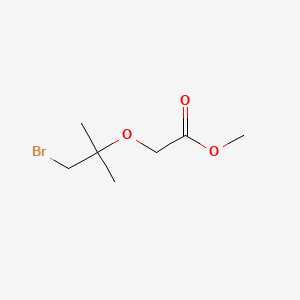 molecular formula C7H13BrO3 B13481274 Methyl 2-[(1-bromo-2-methylpropan-2-yl)oxy]acetate 